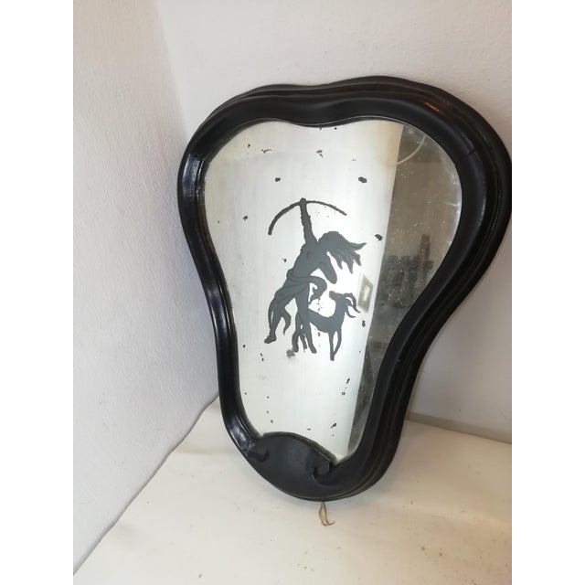 Decorated and Backlit Mirrors by Gio Ponti, Italy, 1930s, Set of 2 For Sale - Image 6 of 15