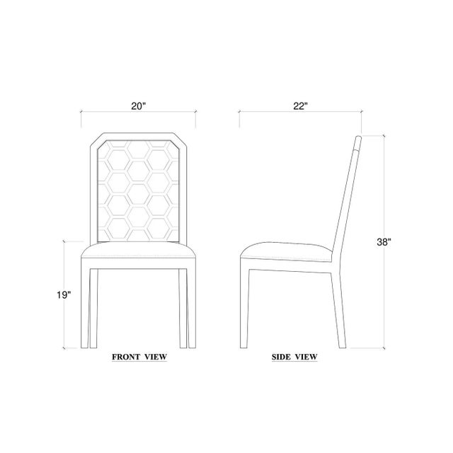 Wood Honeycomb Back Mahogany Dining Chair For Sale - Image 7 of 7
