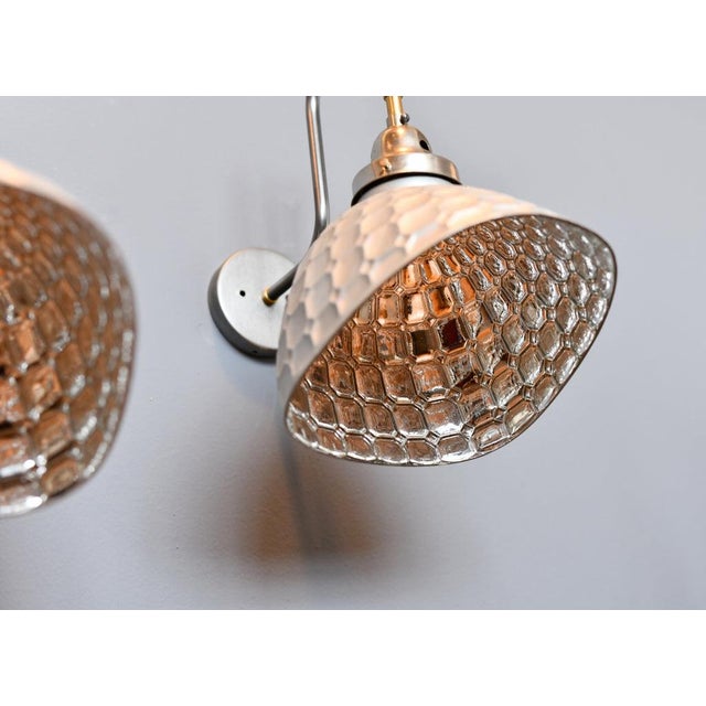 Metal Mercury Glass Wall Lights, 1920s, Set of 2 For Sale - Image 7 of 12