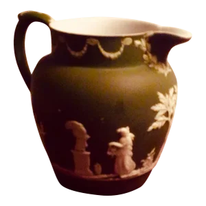Vintage Green Wedgewood Jasperware Pitcher