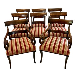 Antique Regency Mahogany Dining Chairs, 1830, Set of 8 For Sale