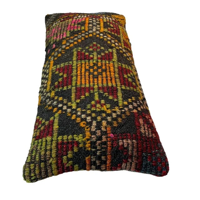 Textile Vintage Turkish Kilim Cushion Cover, 1970s For Sale - Image 7 of 11