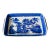 Vintage Blue and White Chinoiserie Rectangular Baking Dish For Sale