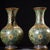 Late 20th Century Pair of Monumental Chinese Cloisonné "Crane & Pine" Vases With Gilt Dragon Handles - 7.5kg For Sale - Image 5 of 9