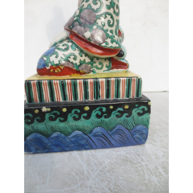 Antique Japanese Kutani Ceramic Figure For Sale - Image 11 of 11
