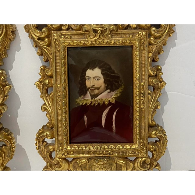 1960s Spanish Nobility Small Portraits 1960s From Seville Casa Rodan Sevilla Decoupage For Sale - Image 5 of 12