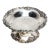 Elegant Sterling Silver Antique Tazza Pedestal Centerpiece Bowl Floral Repoussé Pattern Traditional Home Decor For Sale