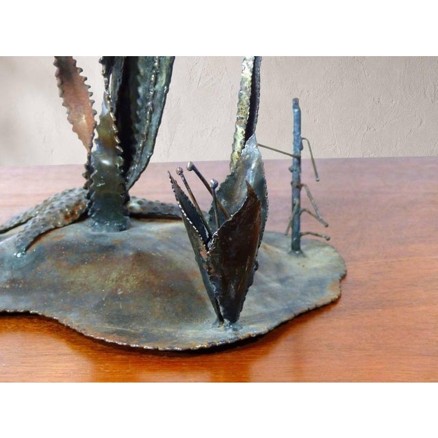 Metal Large Brutalist Sculpture of an Angelfish, 1970, Welded Metal For Sale - Image 7 of 9