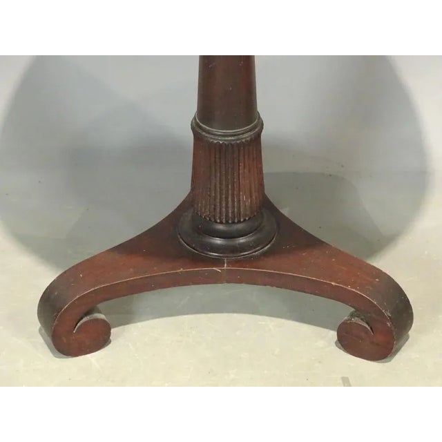 English Early 19th Century Rosewood Game Table with Green Felt Folding Top For Sale - Image 3 of 7
