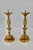 Traditional Pair of Mid 20th Century Brass Pillar Candle Holders For Sale - Image 3 of 5
