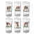 Set of Six Hand-Painted Horse Highball Glasses For Sale