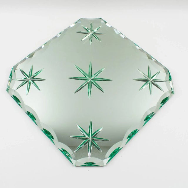 Art Deco Jean Luce Art Deco Mirrored Glass Tray Platter Centerpiece, 1930s For Sale - Image 3 of 12