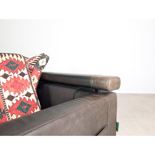 Textile Vintage Leather Sofa by Giorgio Soressi, 1990s For Sale - Image 7 of 11