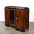Wood Art Deco Rosewood, Walnut & Black-Lacquer Bar Cabinet W/ Porto Marble Top For Sale - Image 7 of 16