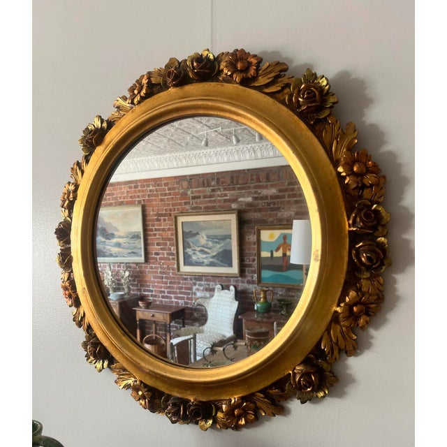 Early 20th Century An Early 20th C. French Carved Giltwood Mirror For Sale - Image 5 of 6