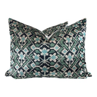 Carolina Irving Textiles “Almaty Velvet” 16”x20” Pillows-A Pair For Sale