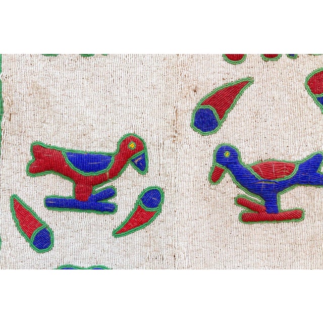 Wood Old Animal Kingdom African Beaded Panel For Sale - Image 7 of 11