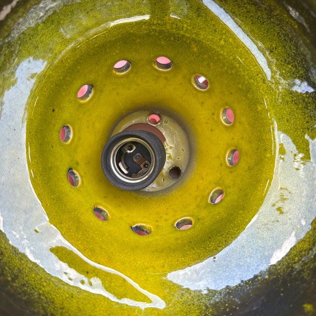 Vintage Yellow Ceramic Pendant Light, 1970s For Sale - Image 15 of 17