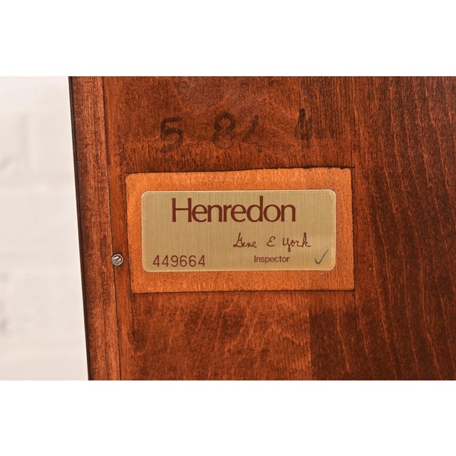 Henredon Georgian Banded Mahogany and Burl Wood Chest of Drawers, Newly Refinished For Sale - Image 16 of 18