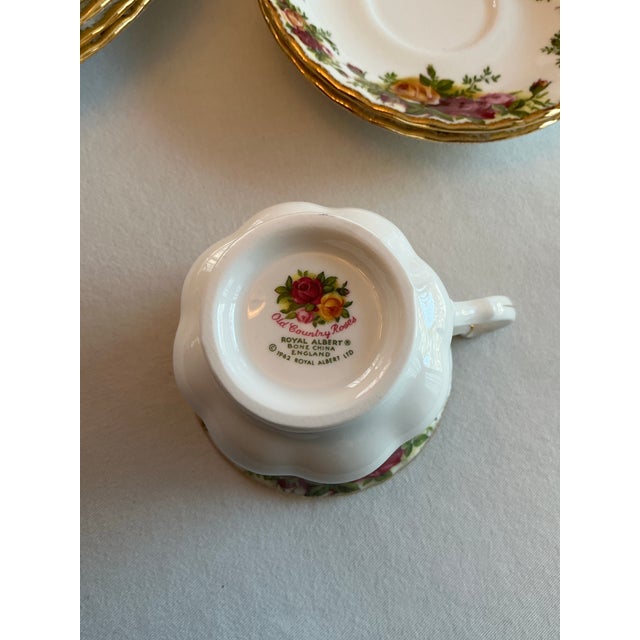 Vintage Royal Albert Old Country Roses China - Four 5 Piece Place Settings - 20 Pieces For Sale - Image 11 of 12