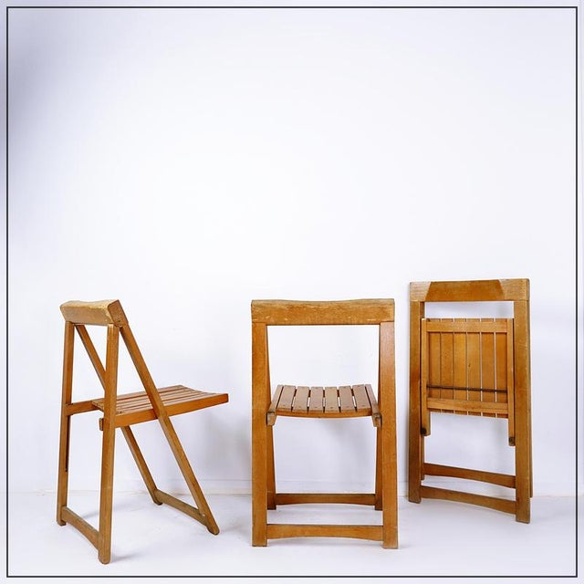 Trieste Folding Chairs by Aldo Jacober & Pierangela d'Aniello, Set of 3 For Sale - Image 9 of 9