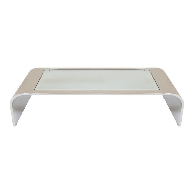 Stainless Steel Waterfall Cocktail Table by Brueton For Sale