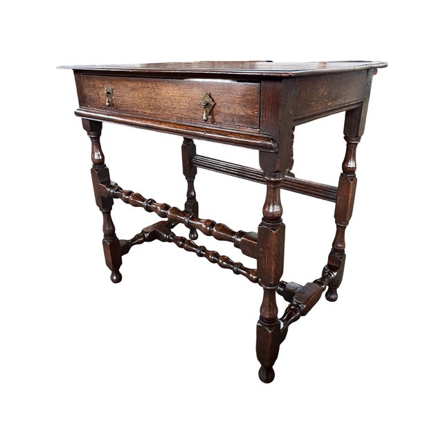 18th Century Jacobean English Oak Side Table For Sale - Image 17 of 18