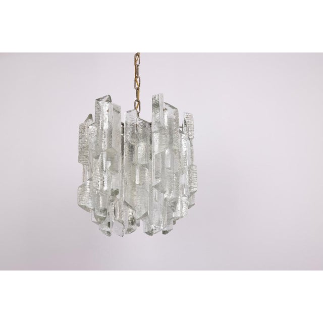 Vintage Murano Ice Glass Chandelier from Kalmar, 1970s For Sale - Image 6 of 17