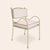 Metal Panarea Armchair in Red and Cream Striped Upholstery by Ceraudo, 2010s For Sale - Image 7 of 7