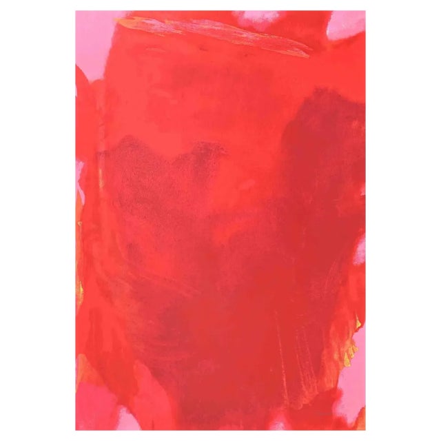 Italo Bressan, The Visible of the Invisible, Red Composition, Screenprint, 1989 For Sale