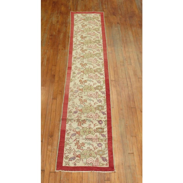 One of a kind, mid 20th-century hand-knotted Turkish anatolian runner. Professionally washed & personally vetted. Ready...