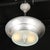 1930s Art Deco Brushed Aluminum & Frosted Glass Chandelier With Fluted Detailing For Sale - Image 10 of 13