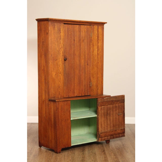 Antique Pennsylvania Oak Stepback Cupboard Chairish