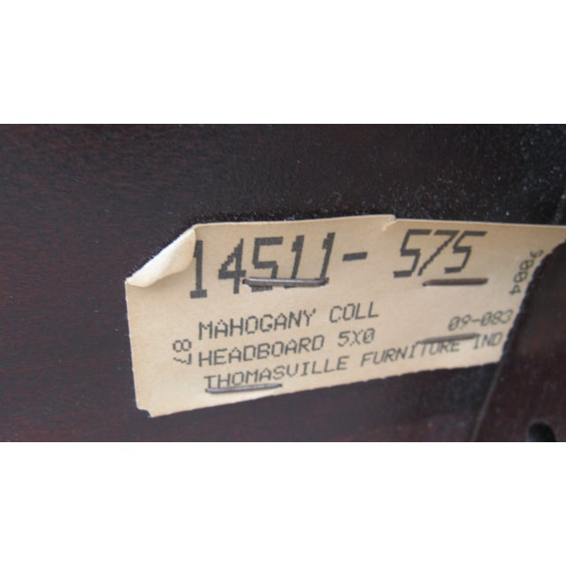 Wood 1980s Thomasville Queen Poster Bed Rice Cherry Carved For Sale - Image 7 of 10