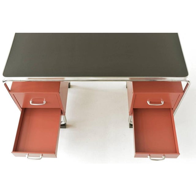 Vintage German Steel Tube Desk, 1950 For Sale - Image 9 of 14