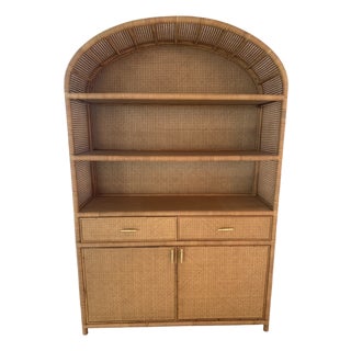 Nassau Hutch From Serena and Lily Woven With Caning For Sale