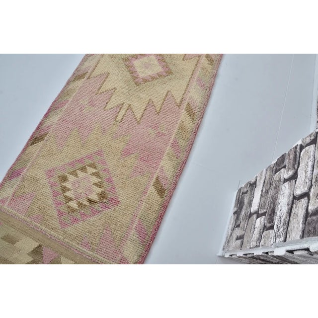 Oushak Anatolian Runner Rug For Sale - Image 4 of 10