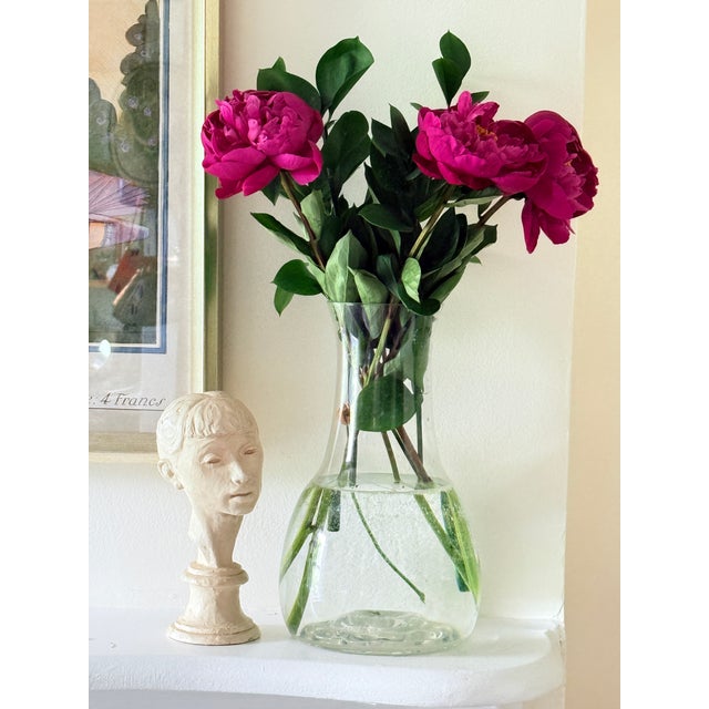 Orrefors 1970s Scandinavian Art Glass Flower Frog Vase Attributed to Orrefors Sweden For Sale - Image 4 of 12