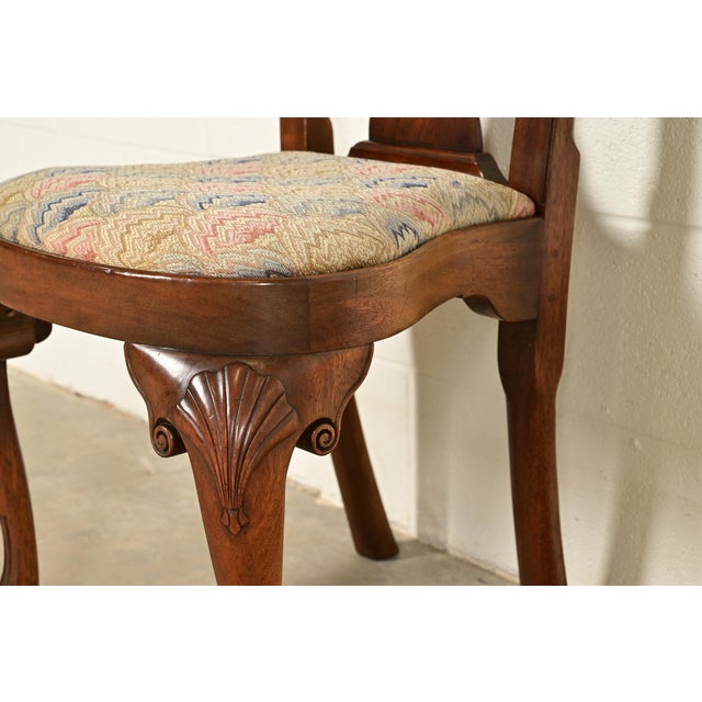 Kittinger Georgian Carved Mahogany Side Chairs or Dining Chairs, Pair For Sale - Image 10 of 17