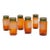 French Amber Glass Apothecary Storage Jars - Set of 6 For Sale