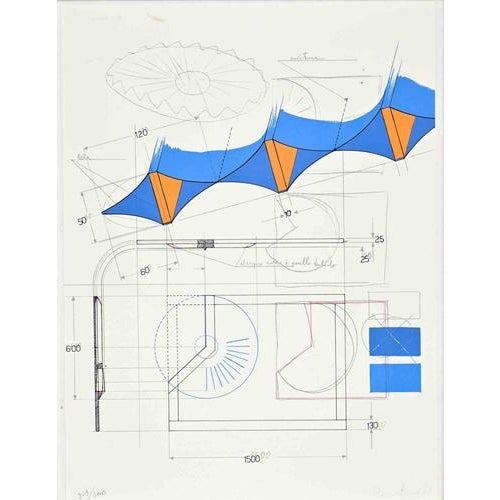 Agostino Bonalumi, Abstract Composition, 1971, Lithograph For Sale - Image 3 of 3