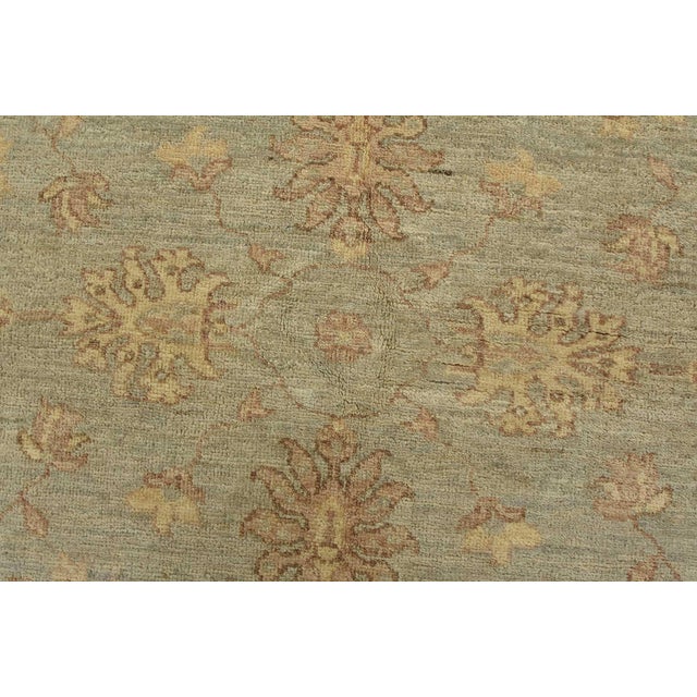 Textile Ziegler Rug 5’2” X 5’4” Blue Wool Traditional Hand-Knotted Oriental Carpet For Sale - Image 7 of 12