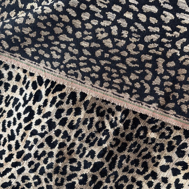 Textile Clarence House Leopard Velvet Upholstery Fabric 50” X 34” For Sale - Image 7 of 7
