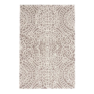 Dash & Albert by Annie Selke Temple Taupe Micro Hooked Wool Rug, 2'6" x 8' For Sale