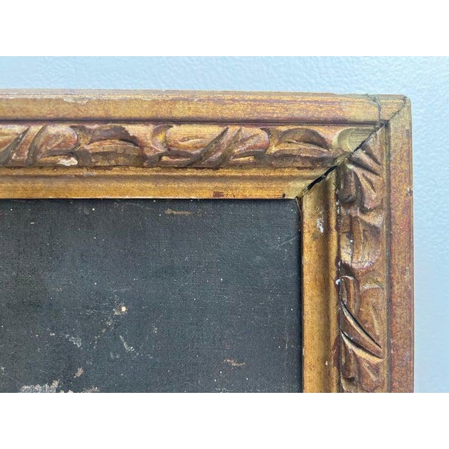 19th Century Continental Oil on Canvas With Putti in Giltwood Frame For Sale - Image 12 of 15