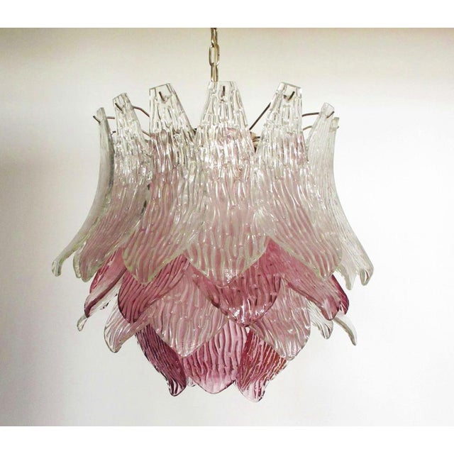 Italian Murano Pendant Transparent and Amethyst Glasses, Set of 2 For Sale - Image 11 of 16