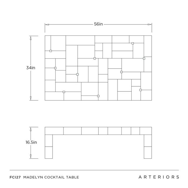 Ivory Arteriors Home Madelyn Ivory Vellum Coffee Table For Sale - Image 8 of 8