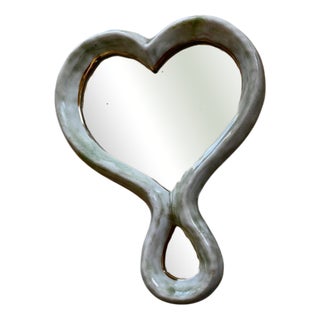 Heart-Shaped Hand Mirror by Mithe Espelt For Sale