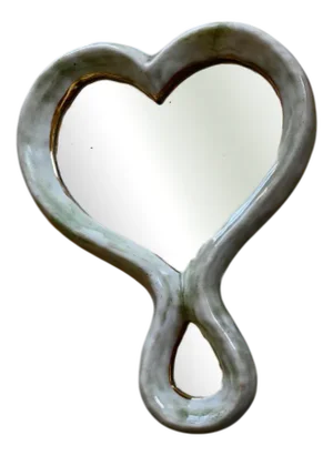 Heart-Shaped Hand Mirror by Mithe Espelt