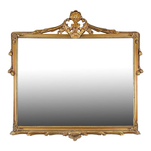 Carved Giltwood Mirror, Rope and Tassels, 20th Century For Sale